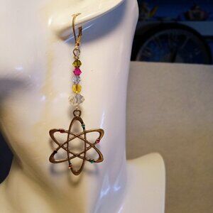 Atomic Whirl Symbol Earrings